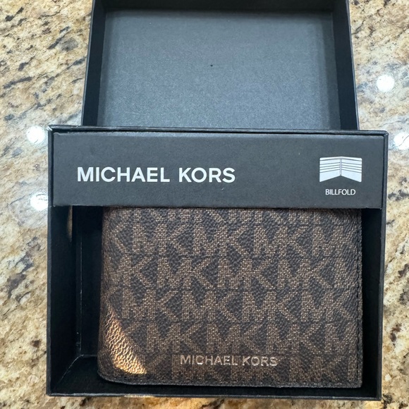 Michael Kors Other - Michael Kors Brown Logo Billfold Wallet NWT